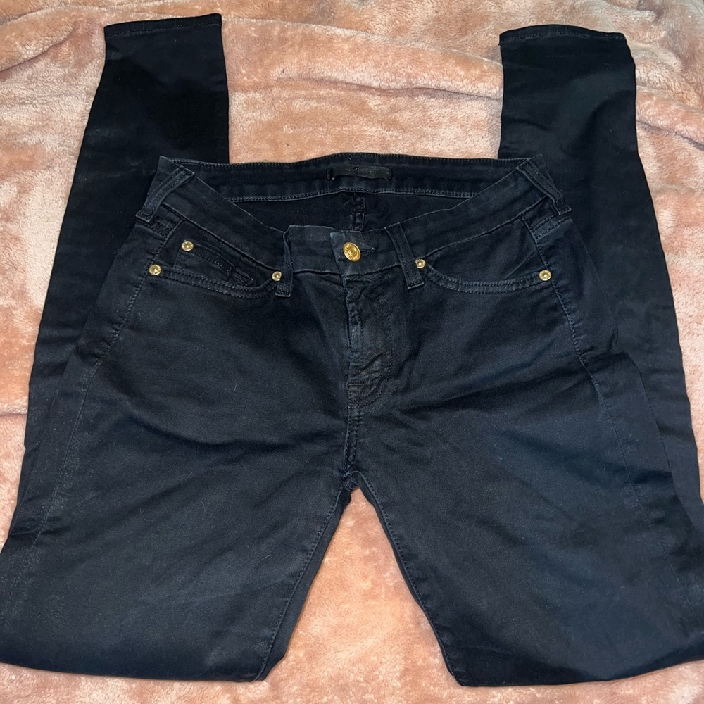 7 for all mankind black skinny